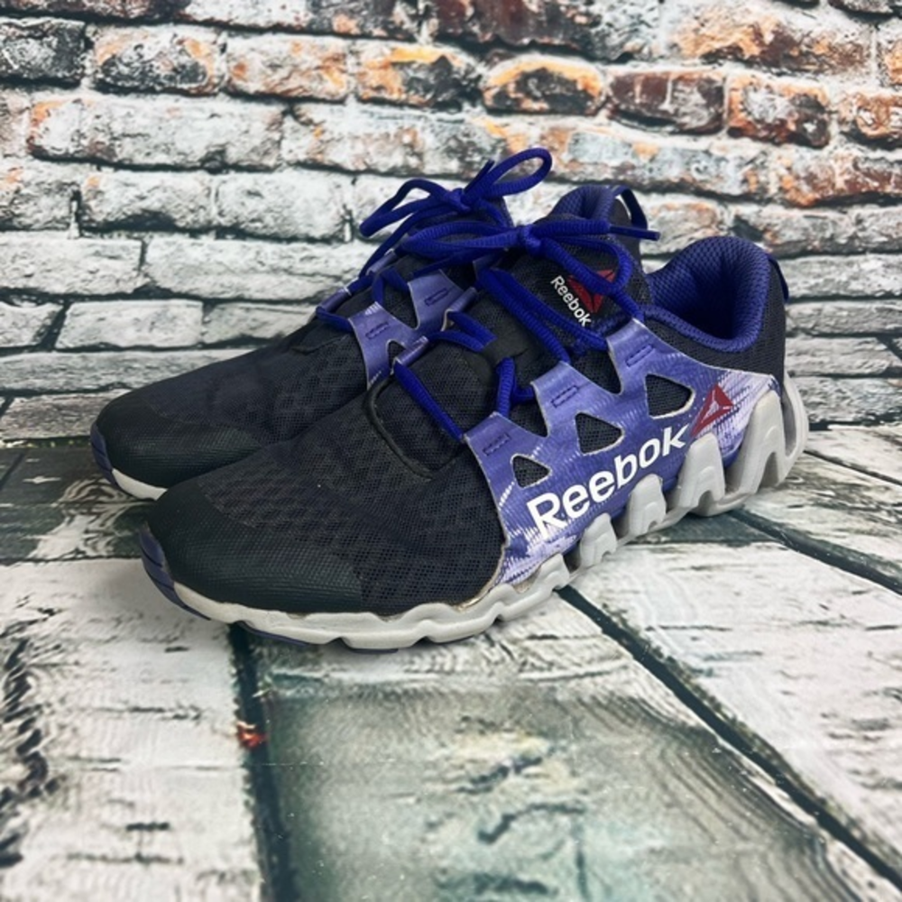 Reebok Womens ZigTech‎ Big N Quick Sz 10 Gray/Pur/White M47456
